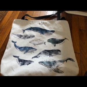 Whale tote bag